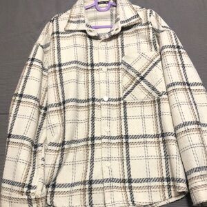 Men's white striped shirt